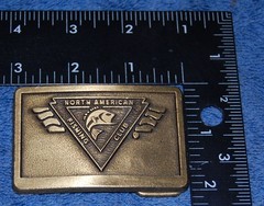 North American Fishing Club Belt Buckle, Complete & Functional