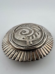Vintage Nelson Piaso Signed Navajo Sterling Silver Belt Buckle 55.6g