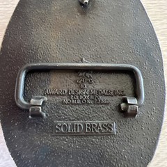vintage NASHVILLE belt buckle WESTERN country music COWBOY guitar SOLID BRASS