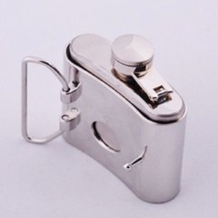 2 oz. Flask Cross Western Metal Removable Belt Buckle Alcohol Drink