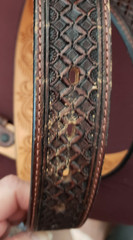 US Airforce Military Belt Buckle Nocona Hand Tooled Leather Belt Gift READ 34
