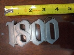 1800 Tequila Liquor Silver Tone Belt Buck Alcohol Advertising Antique Htf VG++++