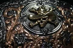 Crumrine Western Belt Buckle Cowboy Skull C10141
