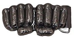 Iron Star Hand Fist Knuckles Metal Belt Buckle Accessory Novelty Punk Rock Brand
