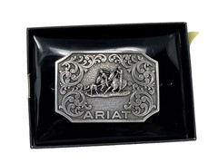 ARIAT TEAM ROPER WESTERN BELT BUCKLE