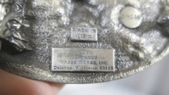 Vintage 1983 Bergamot Great Seal of the USA Eagle Pewter Belt Buckle O-146