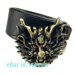 Vintage Men Belt Buckle Western Cowboy Alloy Chinese Dragon Spits Out Pearls Tap