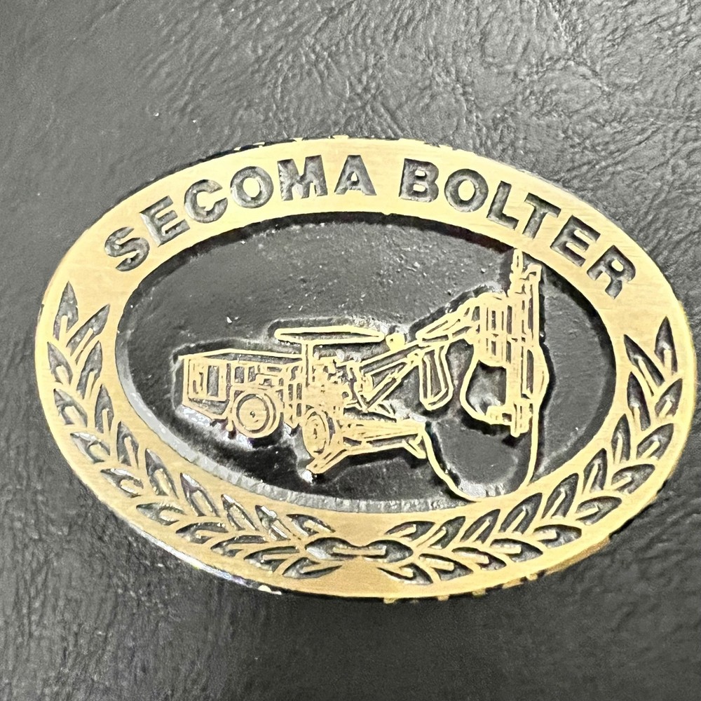 Vintage Dyna Buckle Secoma Bolter Solid Brass Belt Buckle 3.25×2.25 Workwear