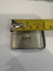 925 Sterling Silver Vintage Hammered Finish Belt Buckle Monogram AMC 17g