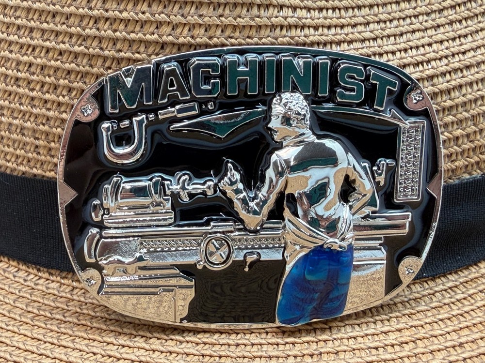 Silver Black Machinist Belt Buckle Professions Belt Buckle
