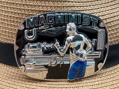 Silver Black Machinist Belt Buckle Professions Belt Buckle