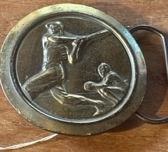 Great American Buckle Co. 1977 Limited Edition Silver Baseball Belt Buckle