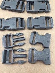 (10) 1&Prime; Duraflex National Green Plastic Side Release Buckle Single Adjust ShpFRE