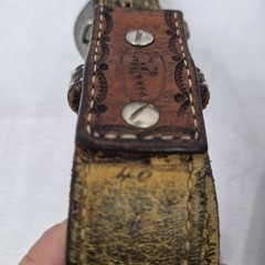 GWRRA 30th Eagle Biker Belt Buckle w/ Handmade Leather Belt USA Made Gold Wing