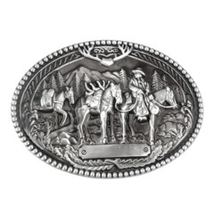 Horse Belt Buckle Western Cowboy Native American Motorcyclist (HRS-11-S)