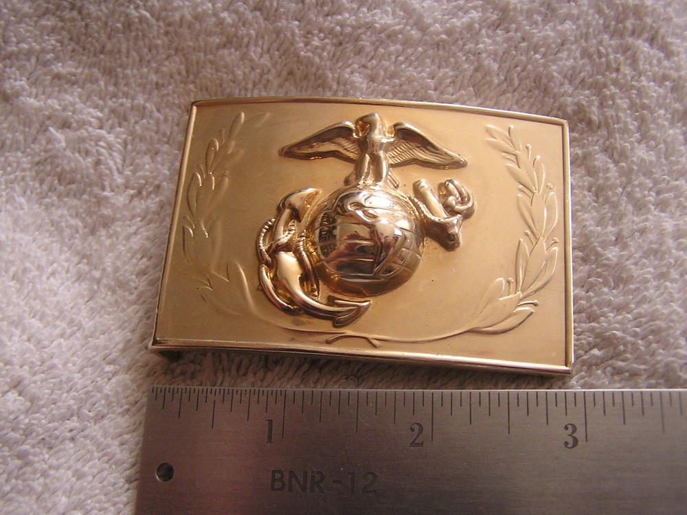 Vintage Marines Belt Buckle Anchor and Globe