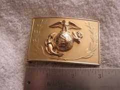 Vintage Marines Belt Buckle Anchor and Globe