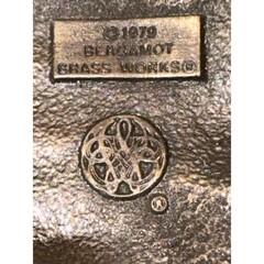 Vintage 1979 Bergamot Brass Works Western Stagecoach Horse Belt Buckle Made USA