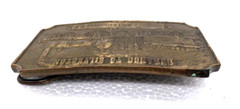 Vintage Brass Durango–Silverton Belt Buckle Denver & Rio Grande Railroad USA