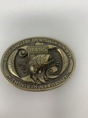 Vintage 1987 BASS Anglers Sportsman Society Belt Buckle 20th Anniversary Limited