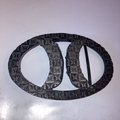 HURLEY Intl Clothing Co Vintage metal cut out logo Belt Buckle , Lead Free!
