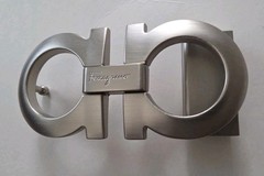 AUTH. SALVATORE FERRAGAMO SILVER GANCINI BELT BUCKLE FOR 1.3&Prime; WIDE BELT STRAP