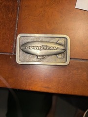 Vintage 1974 Goodyear Tire and Rubber Company Blimp Belt Buckle – Reproduction