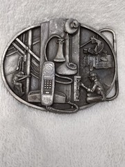 SISKIYOU Belt BucklTelephone 1988 Communications Lineman Belt Buckle Z-50 U.S.A.