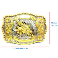 MEN BIG COWBOY WESTERN BULL RIDE RODEO ANIMAL LONG HUGE RODEO SHINE BELT BUCKLE