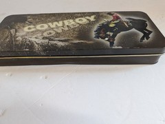 Pocket Knife And Belt Buckle Set In Tin Cowboy Western Rodeo