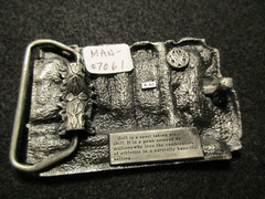 SOLID PEWTER BELT BUCKLE, « GOLF » 3-D DESIGN, SISKIYOU CO. MAN-1222*07061