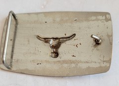 Bull Belt Buckle, 3.5&Prime; inches x 2 inches- Steel Metal