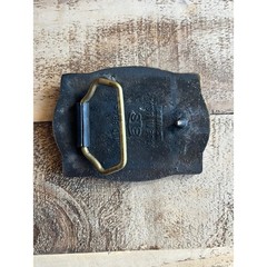Vintage Western Train Engine Belt Buckle Metal Brass Tone USA Made