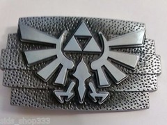 SQP1 Legend of Zelda Game TRIFORCE Metal BELT BUCKLEAntique silver color cosplay
