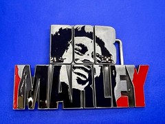 BOB MARLEY Block Letters Jamaica Iconic Reggae Music Artist Reggae Belt Buckle