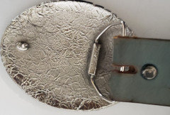 Silver Toned Metal Eagle Belt Buckle Leather Hand Tooled Belt Cowboy Rodeo READ