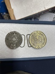 Vintage Mayan Sundial Belt Buckle Lot of Two Buckles