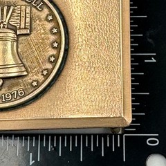 Vintage Liberty Bell Bicentennial 1776-1976 Brass Tone Belt Buckle Americana