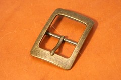 Huge Retro Brass Men Prong Center Bar Leathercraft Belt Buckle Fits 36mm Strap
