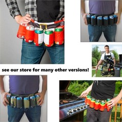Redneck 6 Pack Beer & Soda Can Holster Belt – BLACK