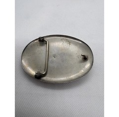 Vintage Ahumada & Sons Baboquivari Turquoise Ram Belt Buckle Silver Tone Oval