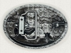 Men’s Silver Deer/Elk Belt Buckle