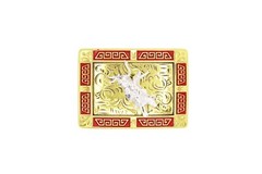 Western Buckle Gold Silver Red Bull Rider Cowboy Buckle Fit 2 » Hebilla Vaquero