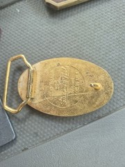 Snap-on Brass Belt Buckle Lot Gold/Silver 1.5in Logo Oval/Rect SPP-369