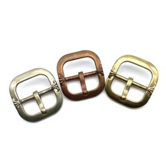 Fleur De Lis Buckle Copper Casted Leather Buckle