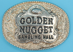 VTG 70s/80s Golden Nugget Gambling Hall Casino Las Vegas Belt Buckle