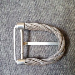 Vintage cool twisted round silver chain Belt Buckle women&rsquo;s or men&rsquo;s