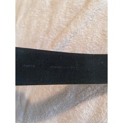 Calvin Klein Black Smooth Genuine Leather Silver Buckle Belt Size Medium unisex