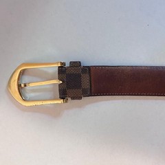Louis Vuitton Pre-Owned Suntulle Riveted Belt Damier