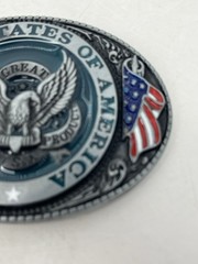 United States of America Bald Eagle Belt Buckle American Flag, USA Patriotic